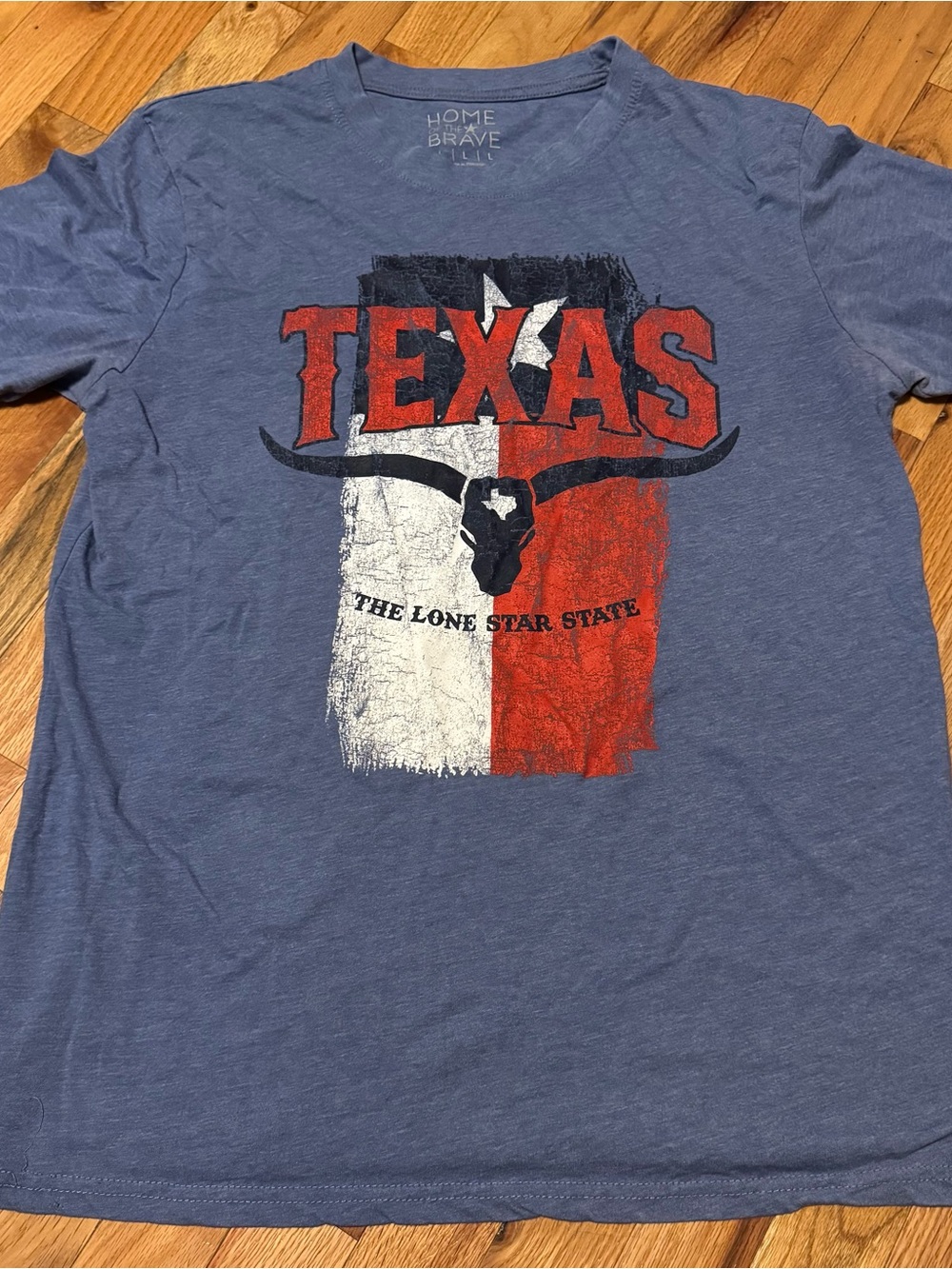 Blue 'Texas' Short Sleeve Graphic Tee